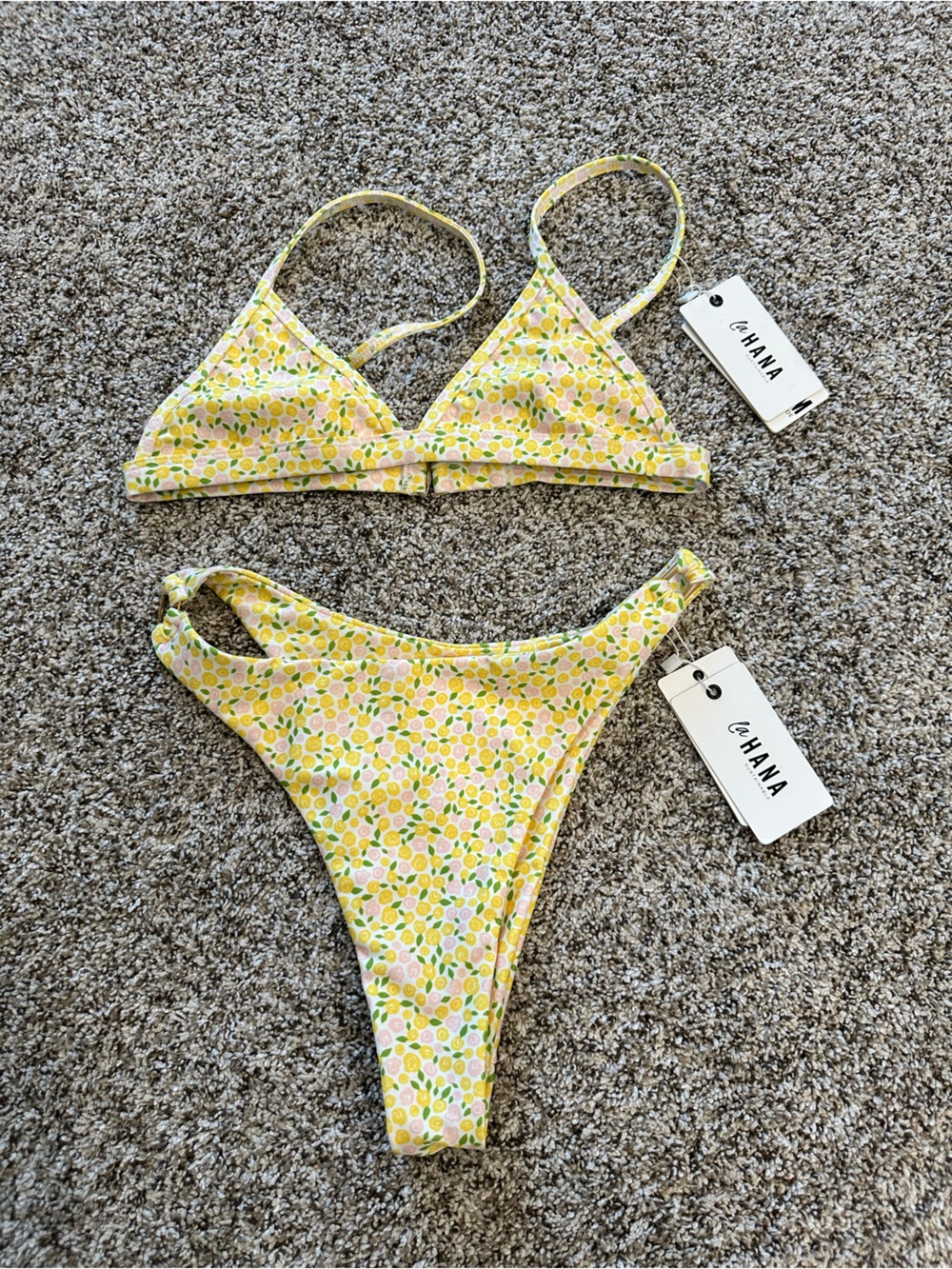 Lahana Swim Cher Gigi Floral Bikini Set Small NWT